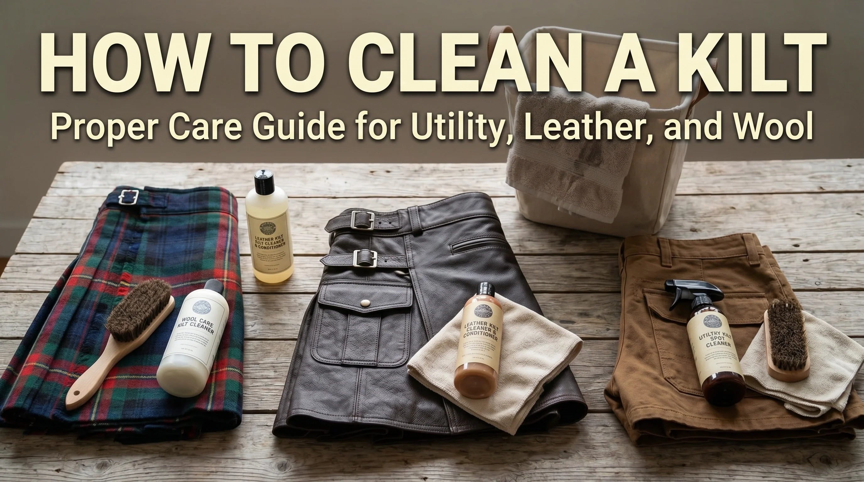 How to Clean a Kilt: Proper Care Guide for Utility, Leather and Wool
