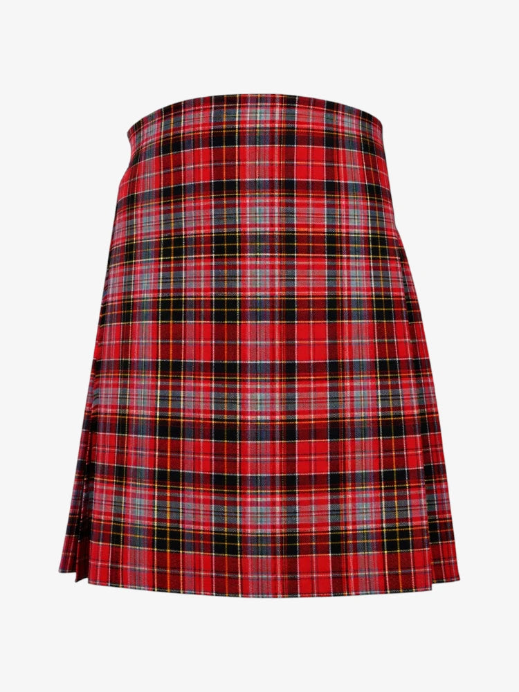 Red plaid kilt on a white background