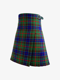 Plaid kilt with a visible belt on a white background
