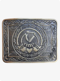 Antique Harp Claddagh Kilt Belt Buckle