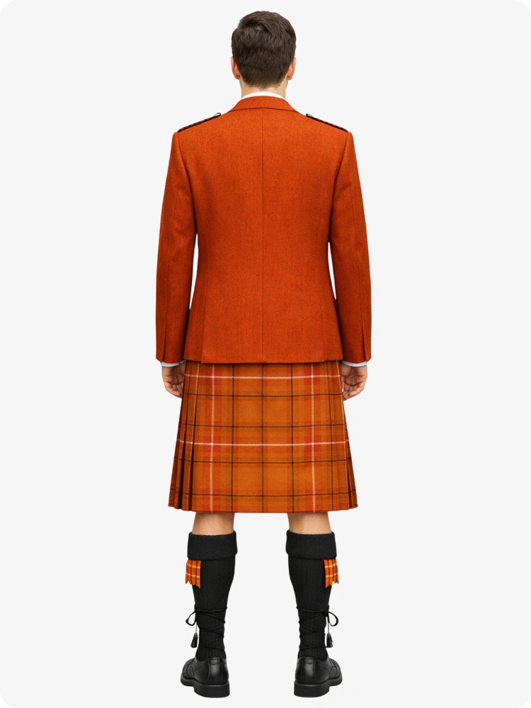 Australia Tartan Kilt And Russet Orange Argyle Jacket Kilt Outfit