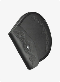 Black Celtic Knot Leather Sporran