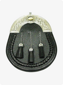 Black Dress Leather Kilt Sporran