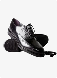 Black Leather Ghillie Shoes