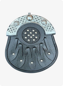 Black Leather Silver Cantle Sporran