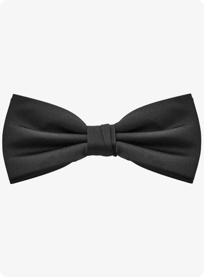 Custom Made Black Pre-Tied Bow Tie