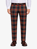 Black Stewart Tartan Trouser Front