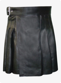 Black Women's Leather Kilt
