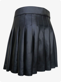 Black Women's Leather Kilt