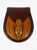 Brown Tan Teardrop Lomond Leather Sporran