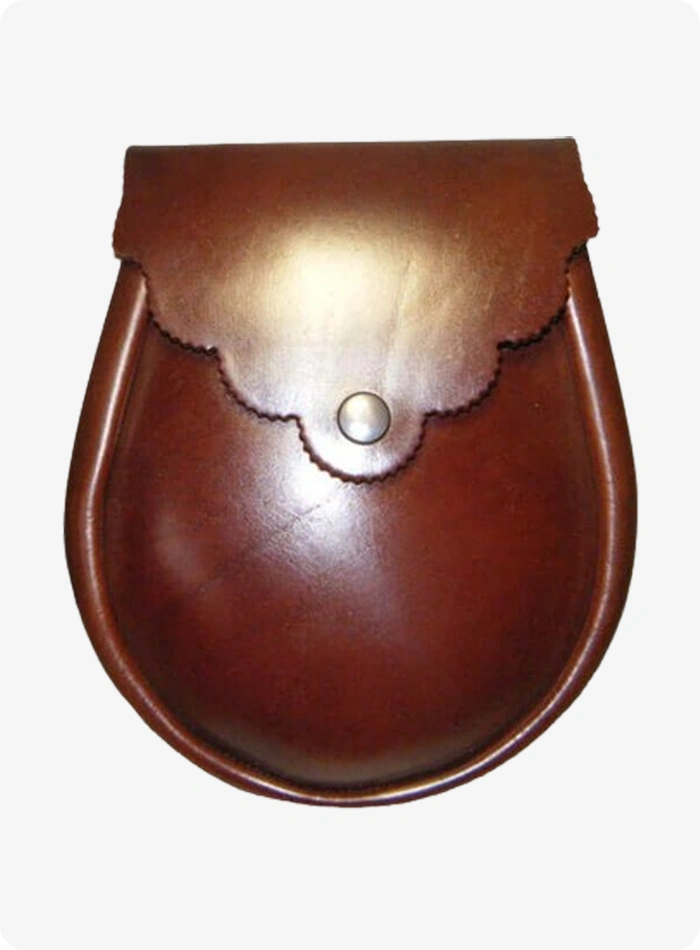 Hand Made Brown Tay Leather Sporran