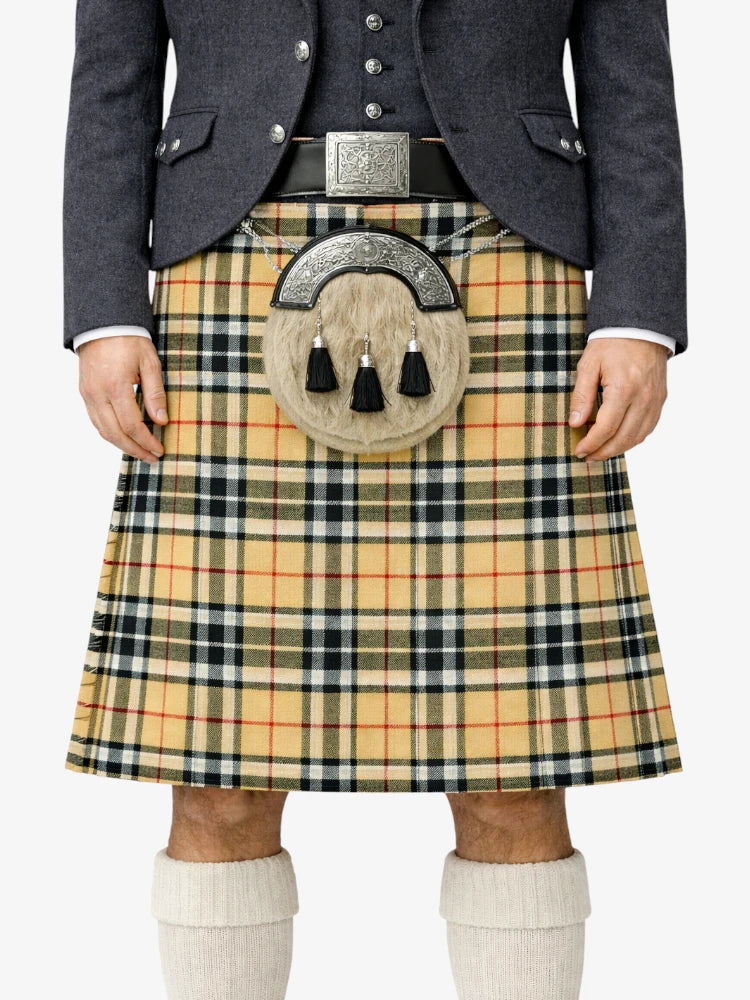 Campbell Thomson Tartan Kilt Model Front