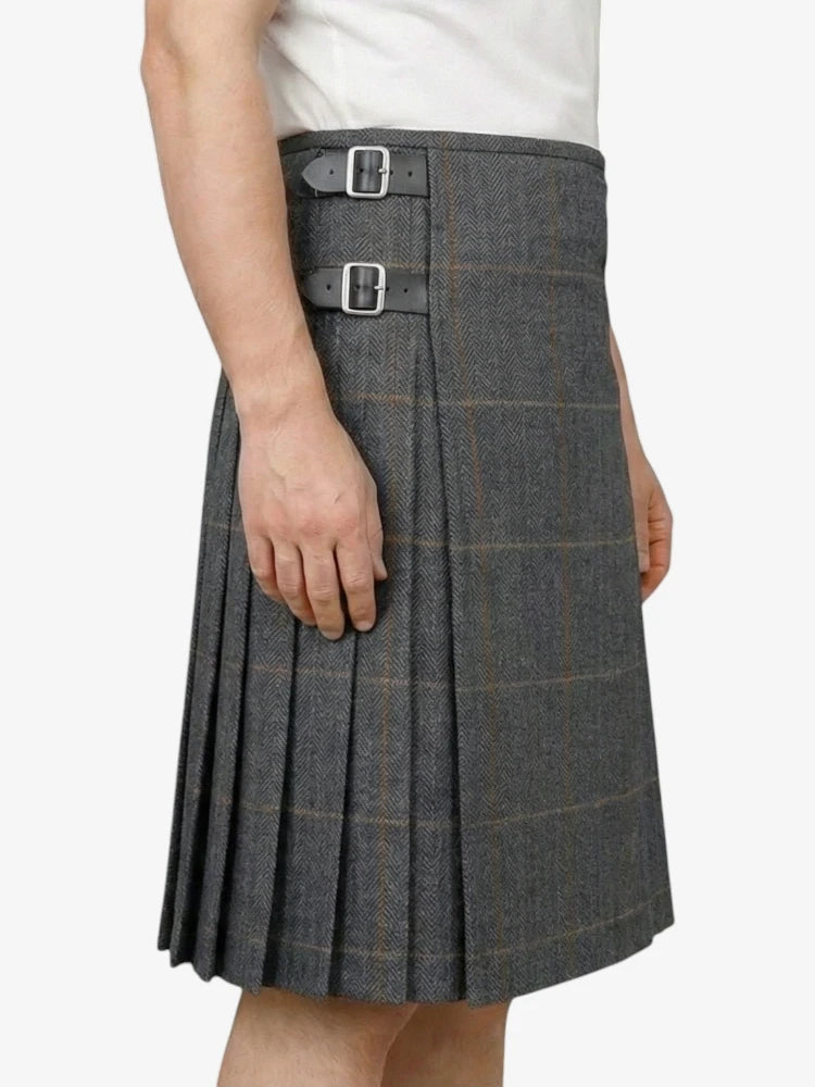 Charcoal Grey Tweed Kilt