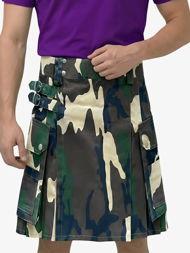 Custom Camo Woodland Kilt