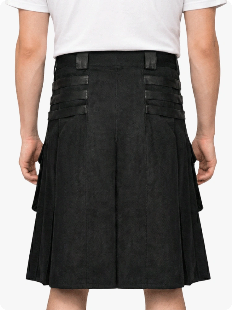 Custom Made Black Gothic Utility Kilt
