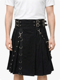 Black Utility Gothic Kilt