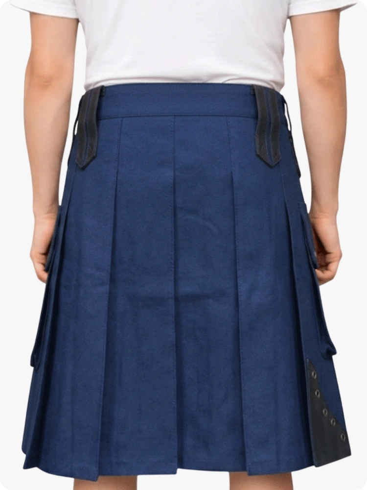 Custom Made Dark Blue Utility Kilt