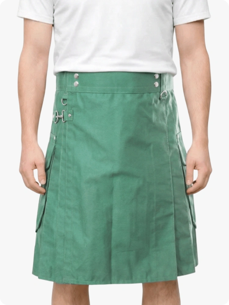Custom Made Green Utility Kilt