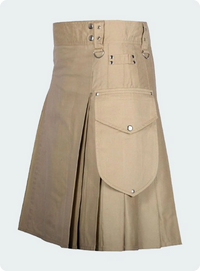 Premium Khaki Utility Kilt