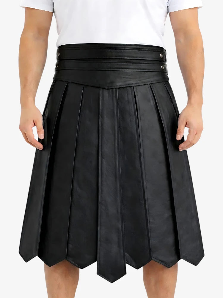 Custom Made Roman Gladiator Leather kilt