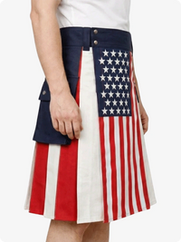 Unisex US Flag Utility Kilt