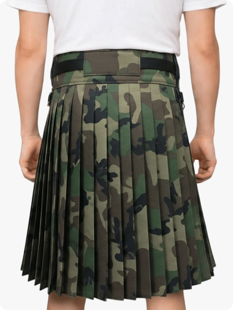 Custom Made Woodland Camo Kilt