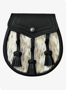 Dark Brown Celtic Embossed  Sealskin Sporran