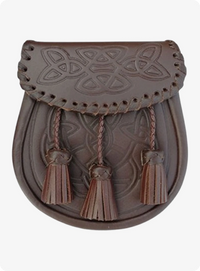 Dark Brown Leather Kilt Sporran