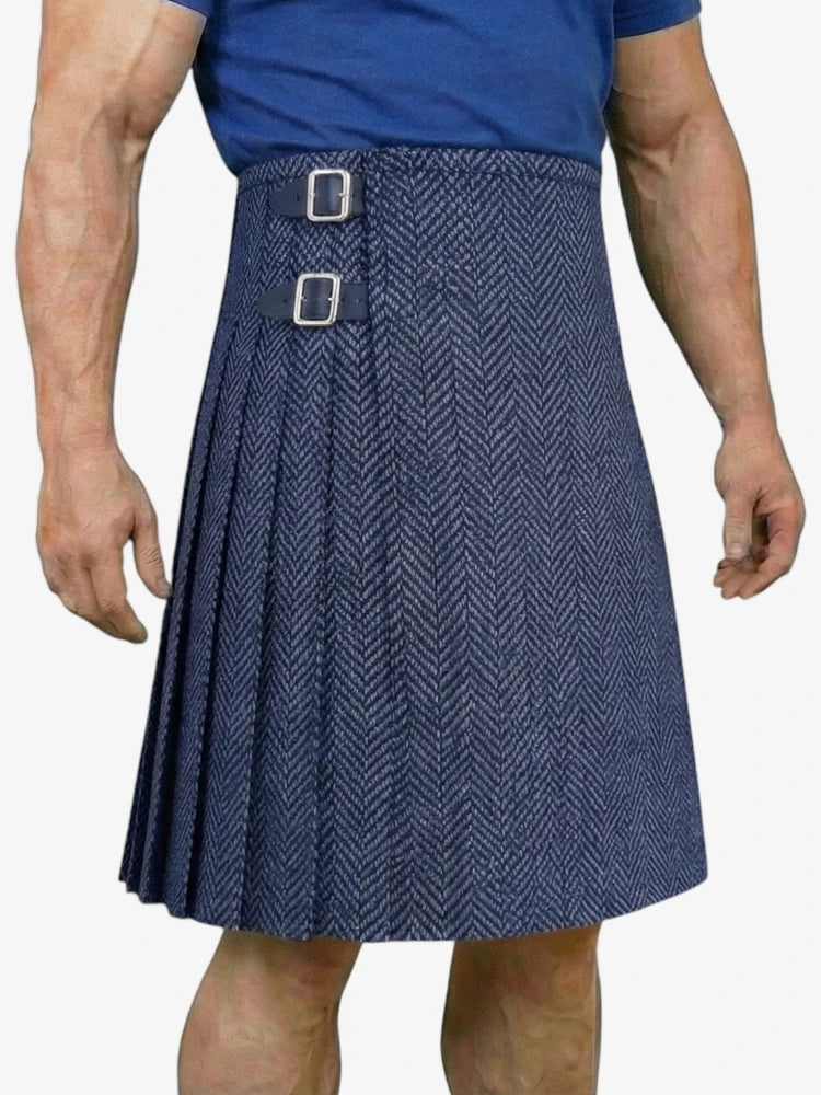 Navy Blue Tweed Kilt