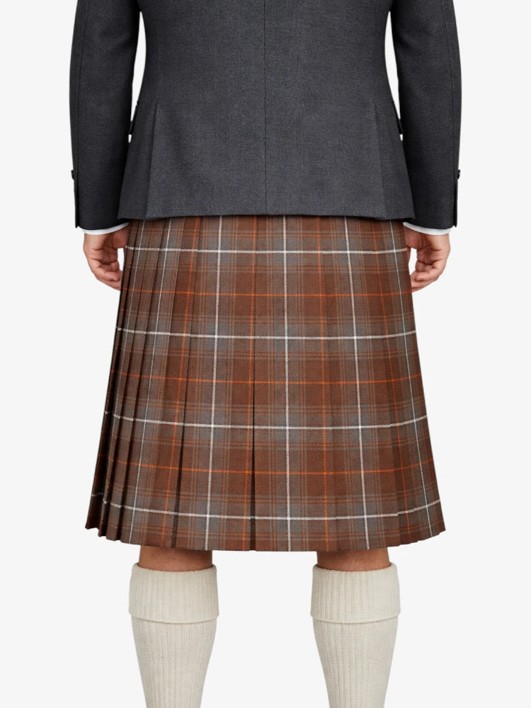 Fraser Weathered Tartan Kilt Model Back