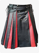 Gladiator Leather Kilt with Front Panels Kilt