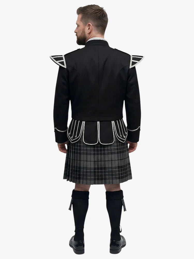 Grey Watch Tartan Doublet Kilt Outfit