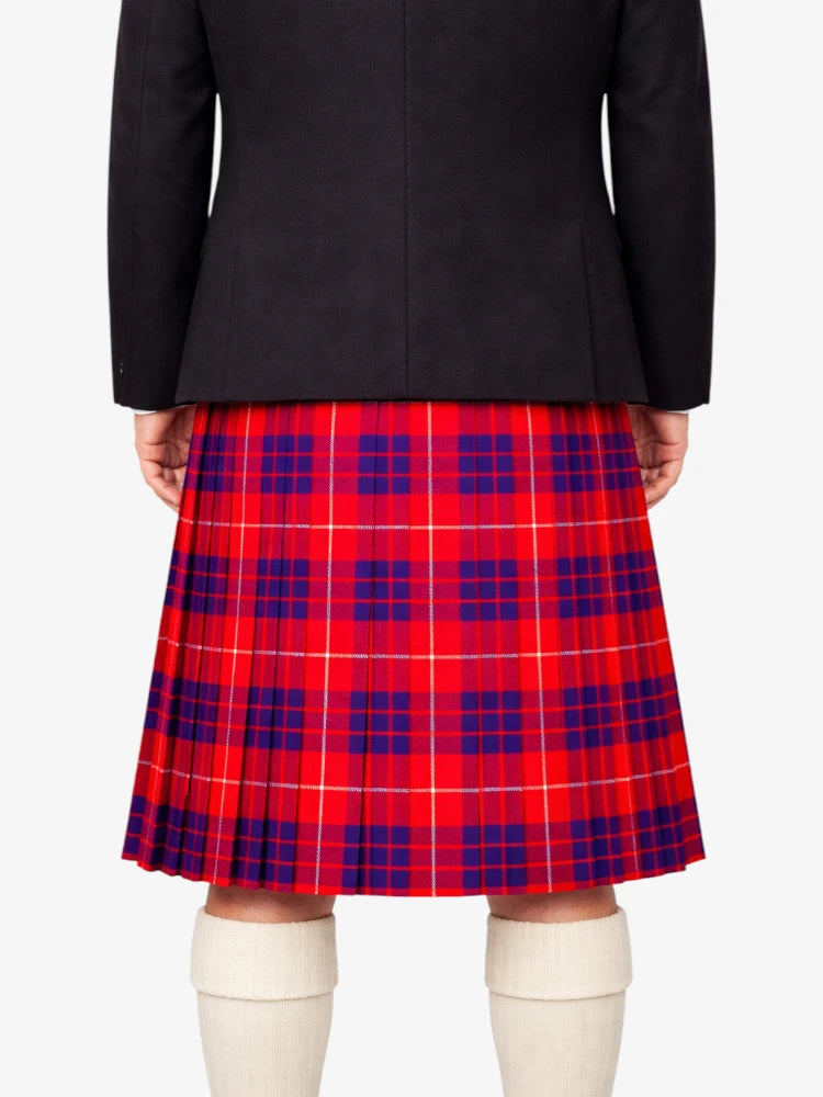 Hamilton Red Tartan Kilt Modle Back