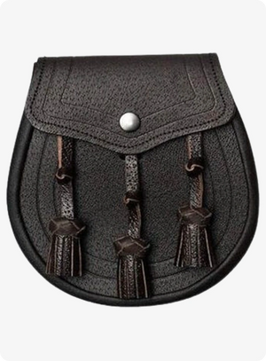 Custom Made Handcrafted Dark Brown Leather Sporran