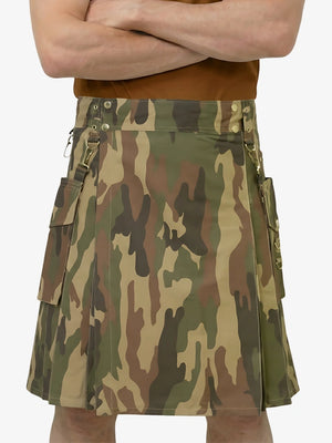 Handmade Military Camo Tactical Kilt