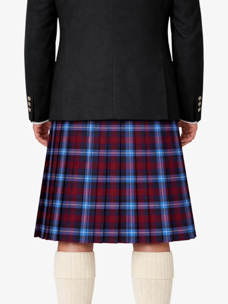Highland Titles Tartan Kilt Model Back