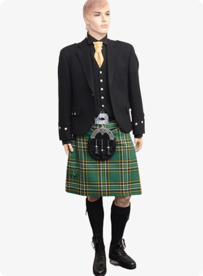 Custom Made Irish National Tartan Kilt Outfit