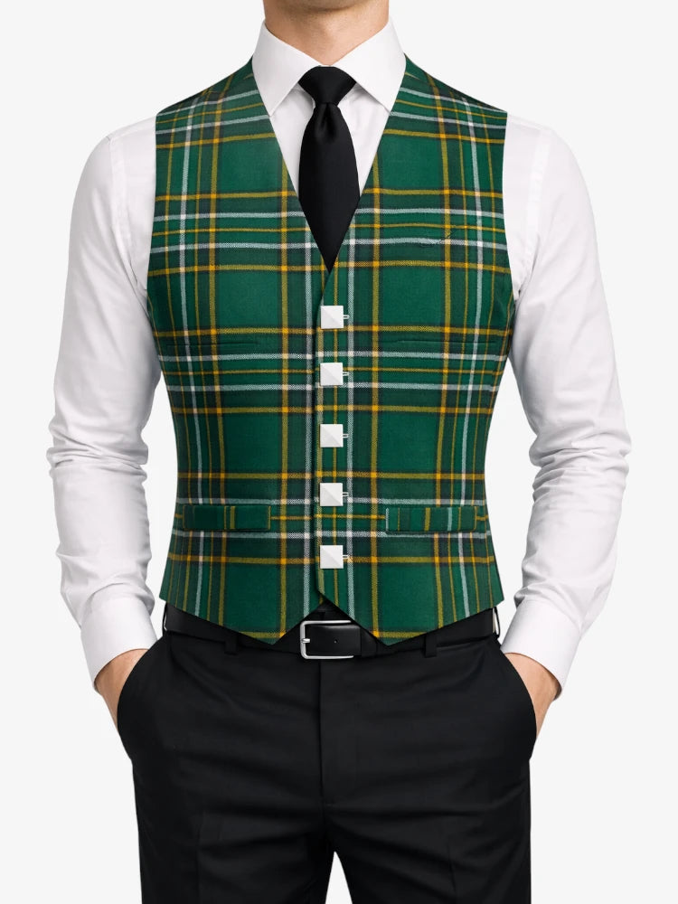Irish National Tartan Waistcoat