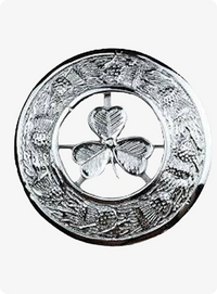 Irish Shamrock Kilt Brooch