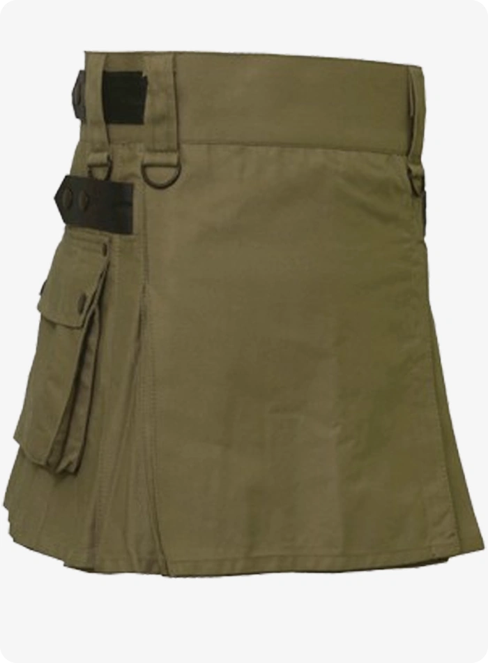 Custom Made Khakhi Women's Utility Kilt