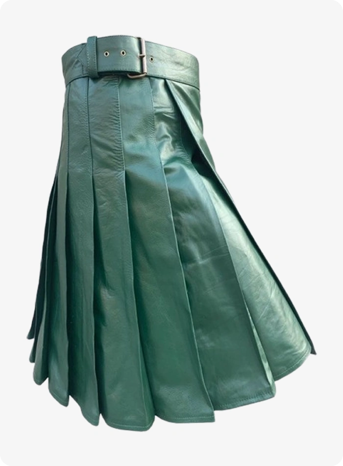 Leather Green Kilt