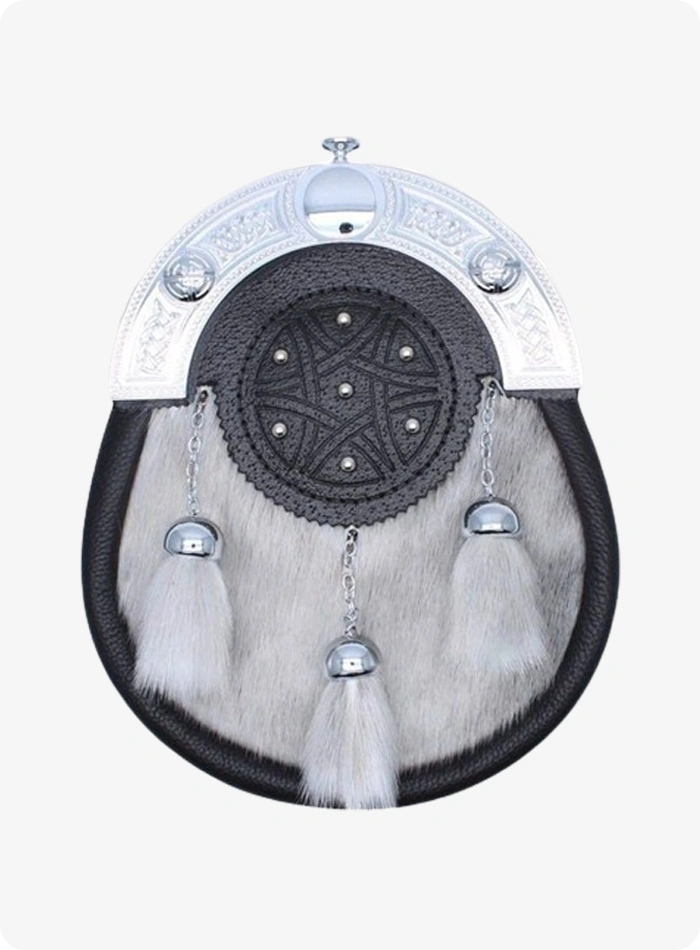Custom Made Light Grey Sealskin Sporran