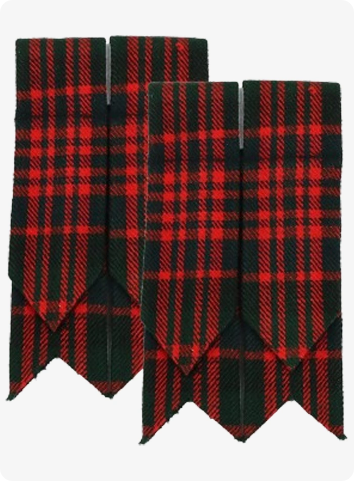 Custom Made MacDonald Tartan Kilt Flashes