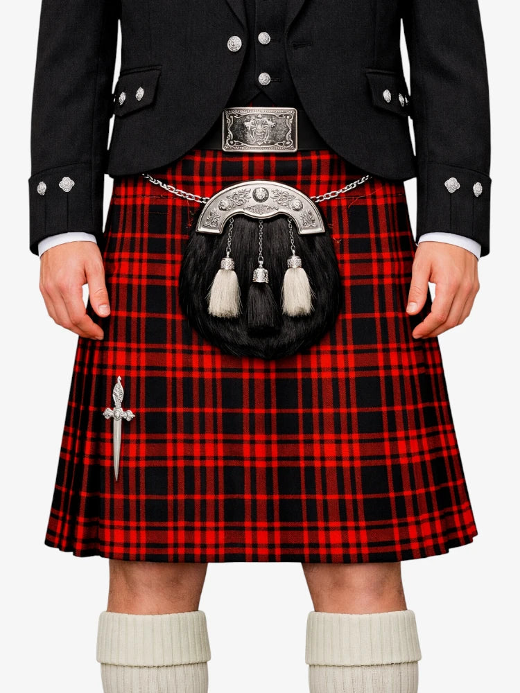 MacDonald Tartan Kilt Model Front