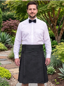 Custom Made Active Men Black Denim Utility Kilt