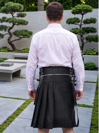 Custom Made Premium Black Gothic Utility Kilt