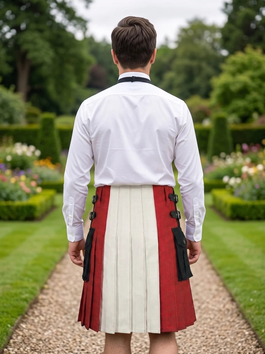 Custom Made Canadian Flag Cotton Hybrid Utility Kilt