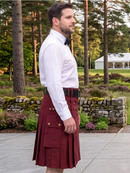 Custom Made Classic Burgundy Utility Kilt