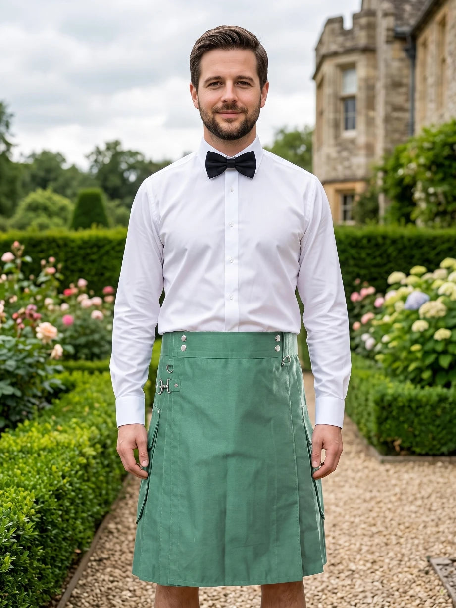 Custom Made Green Utility Kilt