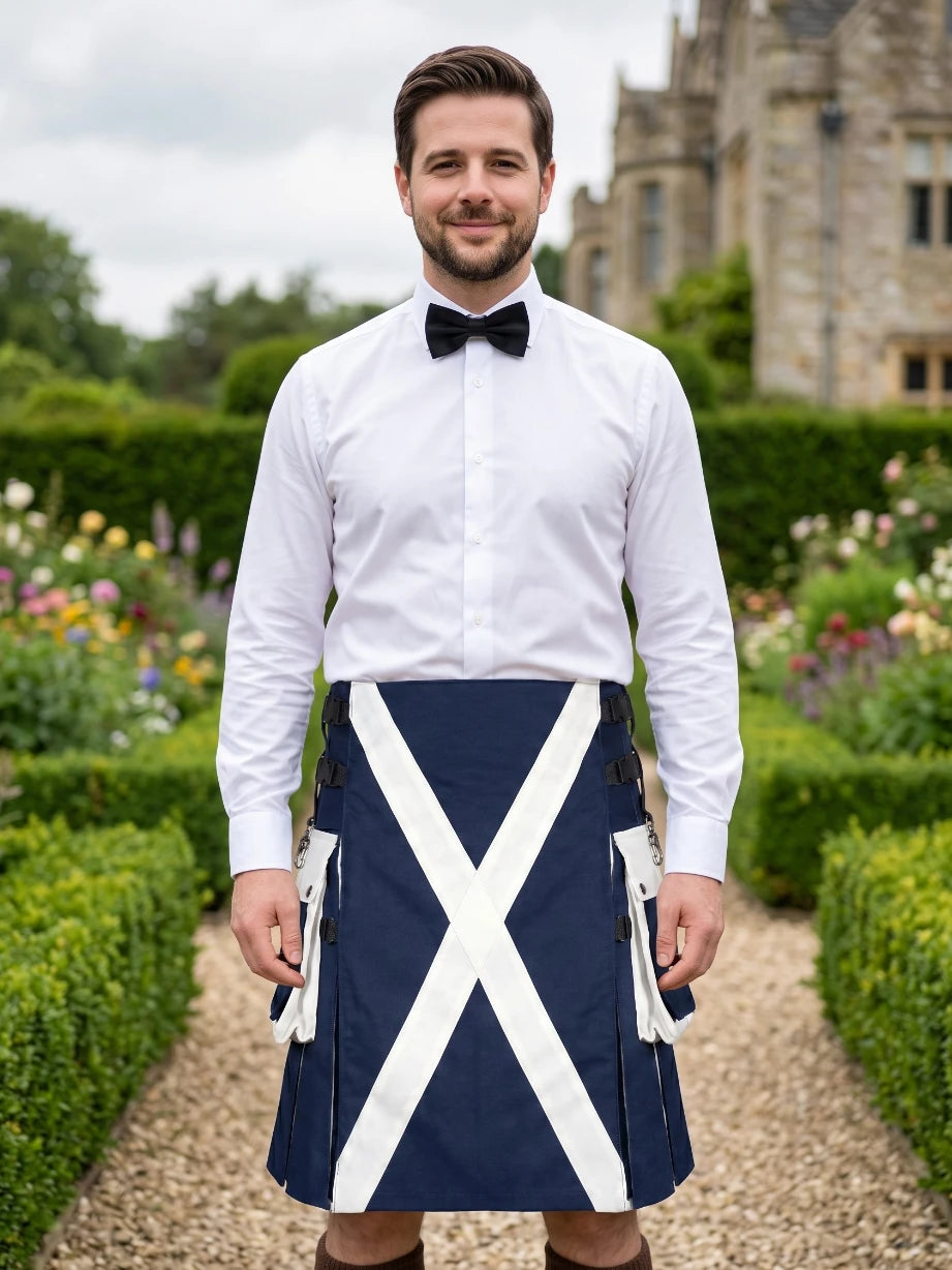 Custom Made Traditional Scotland Flag Utility Kilt